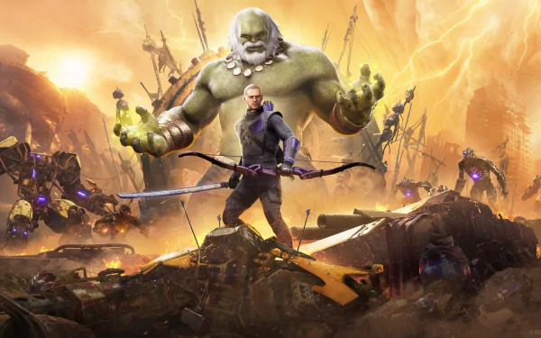 Clint Barton Hawkeye video game Marvel's Avengers HD Desktop Wallpaper | Background Image