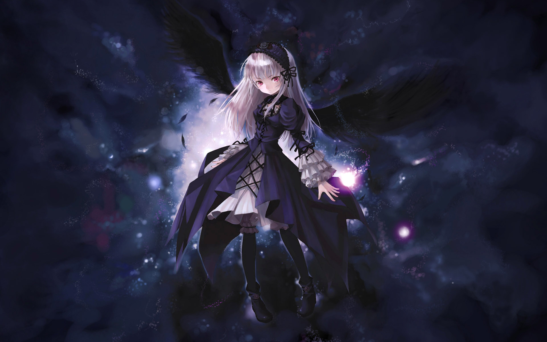 Rozen Maiden Suigintou with wings - Anime desktop wallpaper