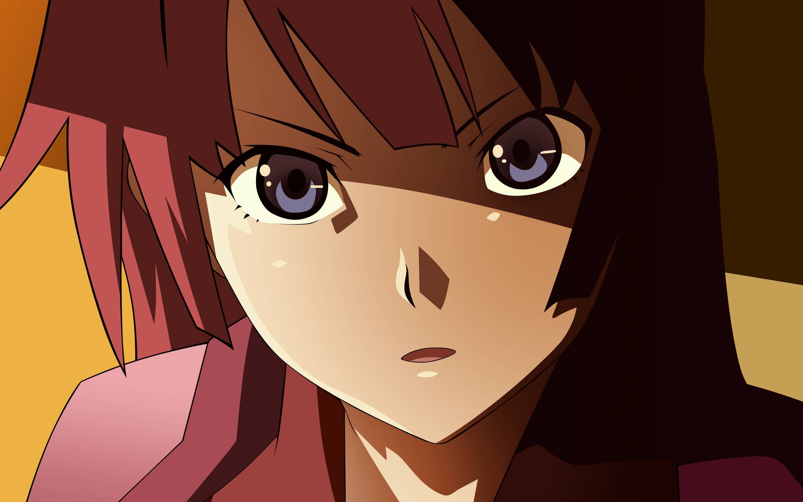 Purple-haired Anime character, Hitagi Senjōgahara - Monogatari Series: Second Season wallpaper.