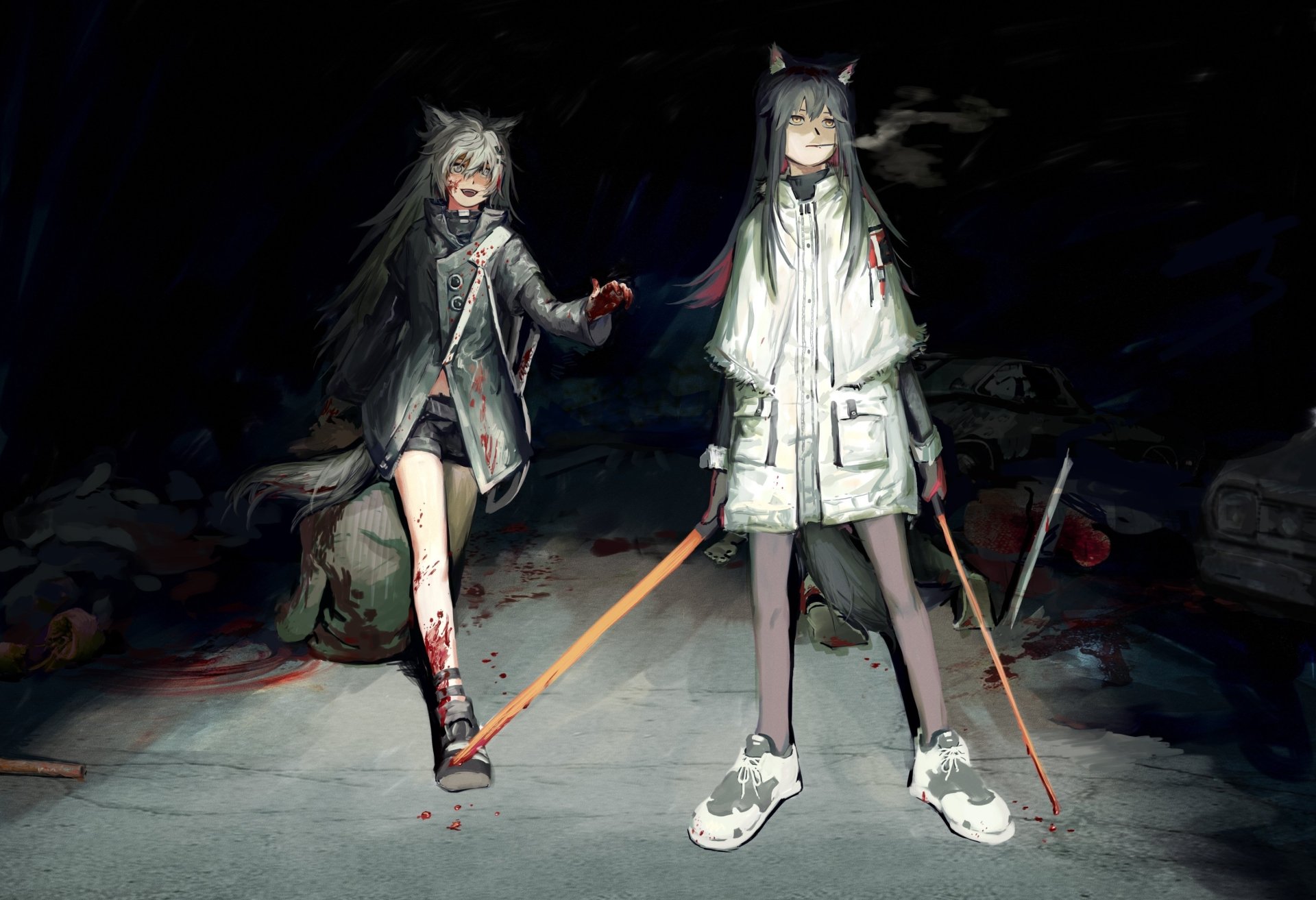 Download Texas (Arknights) Lappland (Arknights) Video Game Arknights HD Wallpaper by Deatiose