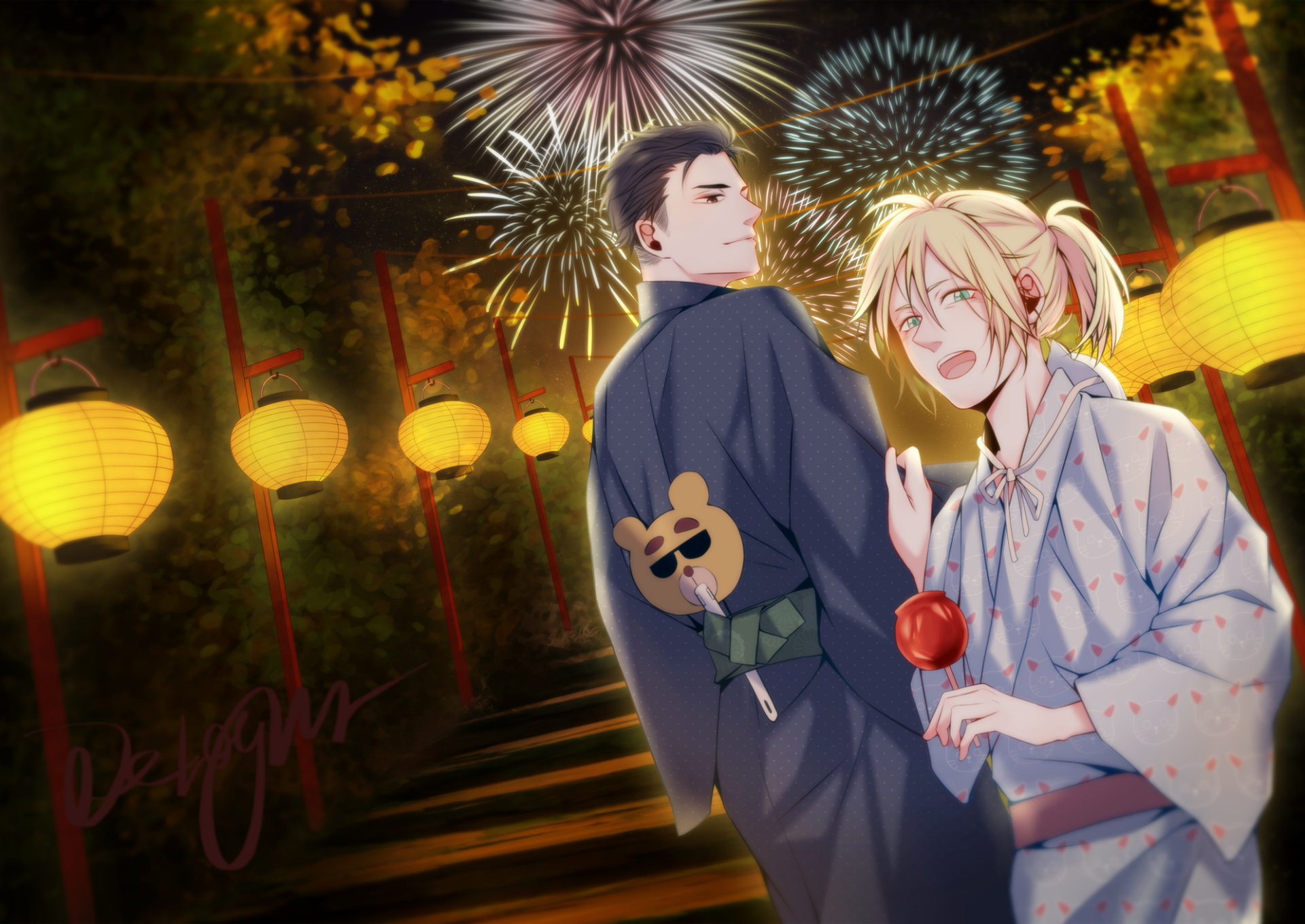 Download Otabek Altin Yuri Plisetsky Anime Yuri!!! On ICE HD Wallpaper by 阿灰大叔