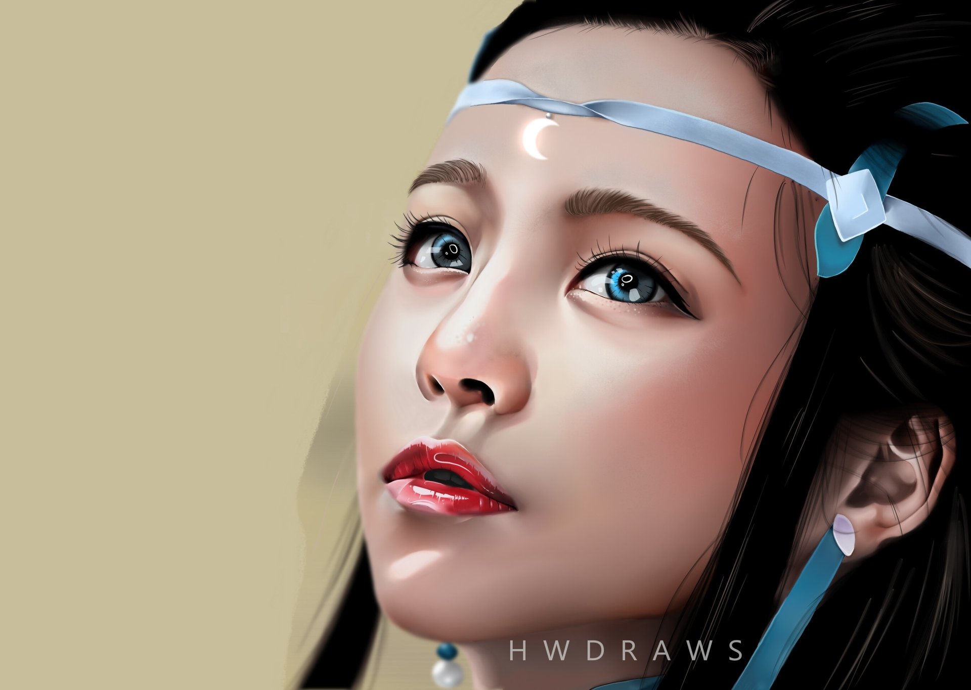Artistic Portrait HD Wallpaper by HWDRAWS