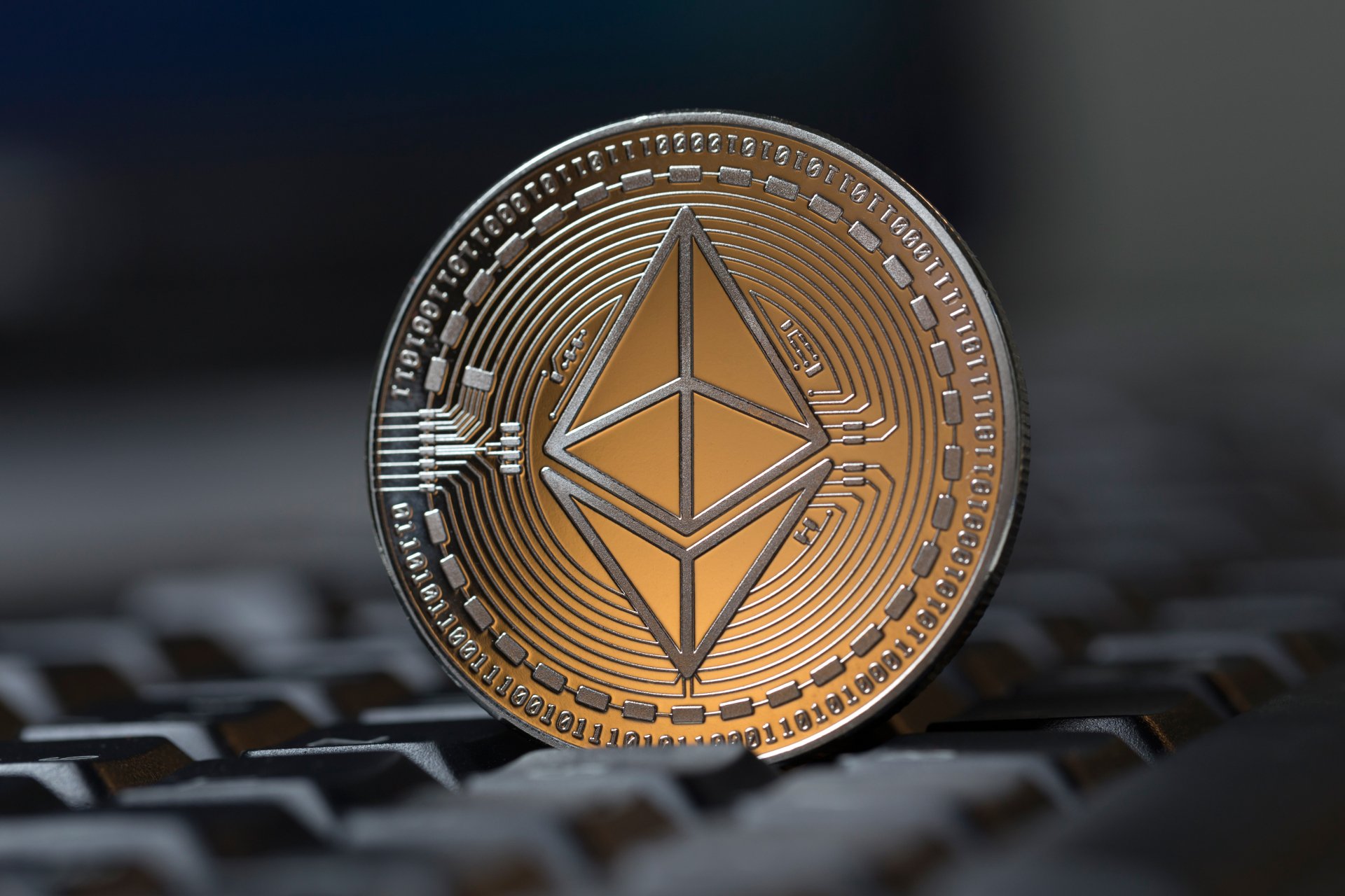 Ethereum Coin HD Wallpaper Digital Cryptocurrency Theme