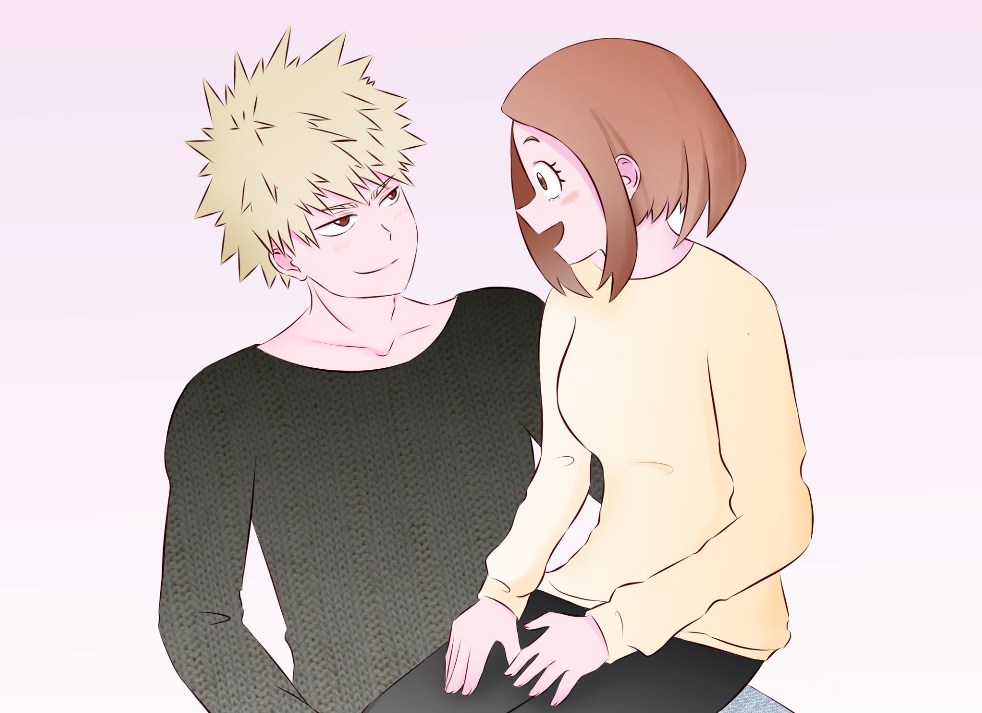 Download Ochaco Uraraka Katsuki Bakugou Anime My Hero Academia HD Wallpaper by Katmewmew