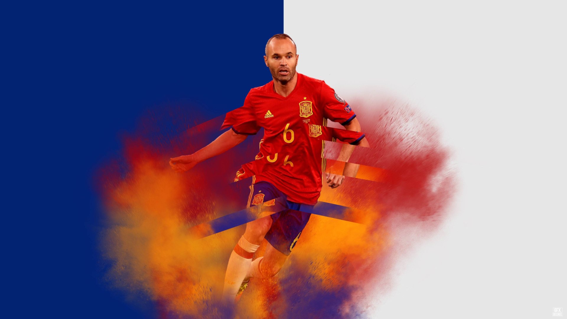 Download Spanish Soccer Andrés Iniesta Sports HD Wallpaper