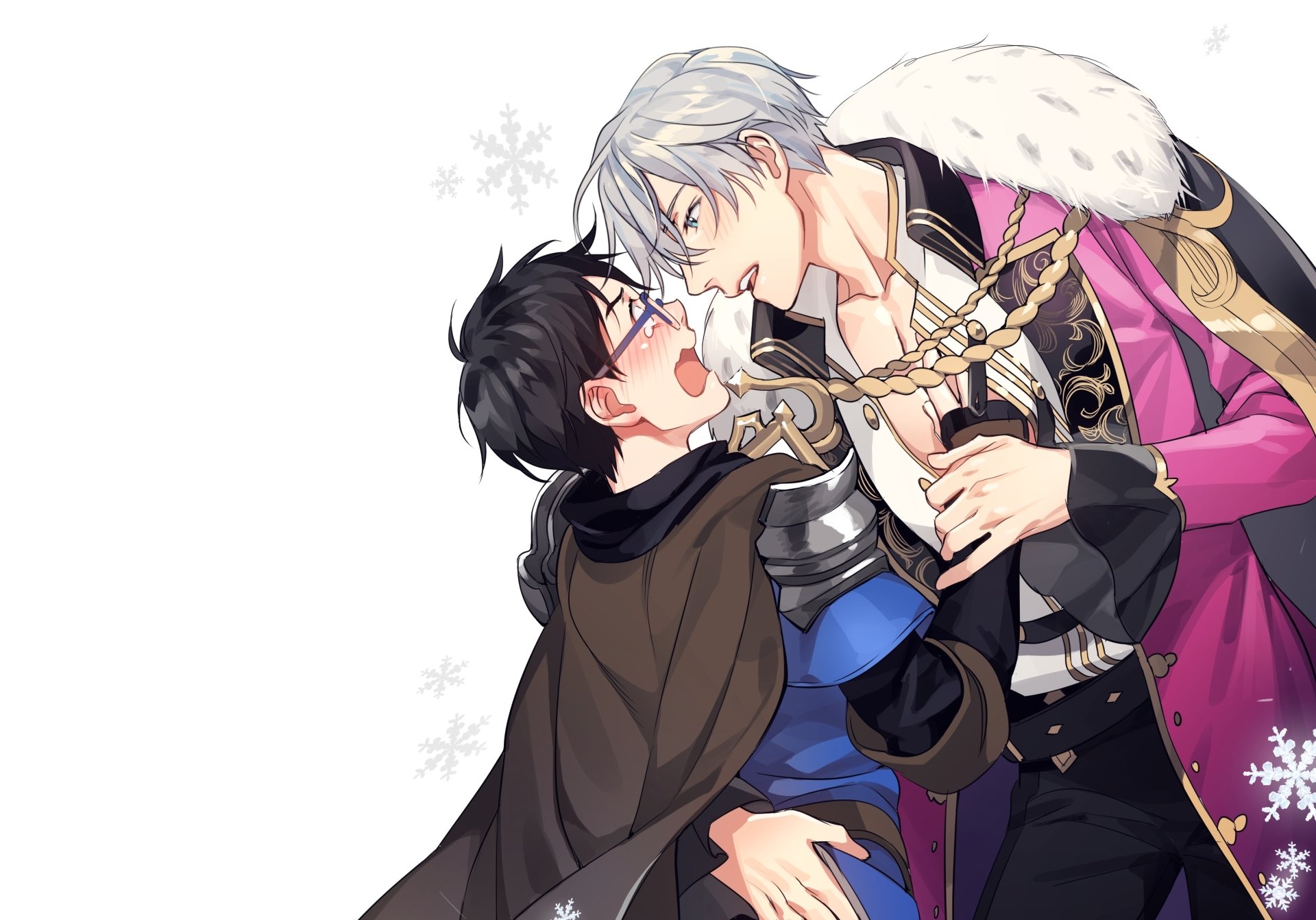 Download Yuuri Katsuki Victor Nikiforov Anime Yuri!!! On ICE HD Wallpaper by Gearous