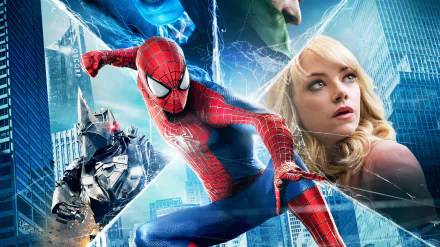 Rhino (Marvel Comics) Gwen Stacy spider man Emma Stone movie The Amazing Spider-Man 2 HD Desktop Wallpaper | Background Image