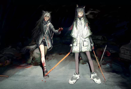 Texas (Arknights) Lappland (Arknights) video game Arknights HD Desktop Wallpaper | Background Image