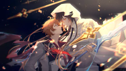 Rex Lapis Zhongli (Genshin Impact) Tartaglia Childe (Genshin Impact) video game Genshin Impact HD Desktop Wallpaper | Background Image