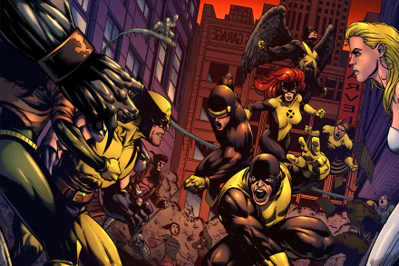 Rogue (Marvel Comics) Iceman (Marvel Comics) Banshee (Marvel Comics) Gambit (Marvel Comics) Beast (Marvel Comics) Jean Grey Angel (Marvel Comics) Cyclops (Marvel Comics) Wolverine Emma Frost Comic X-Men HD Desktop Wallpaper | Background Image