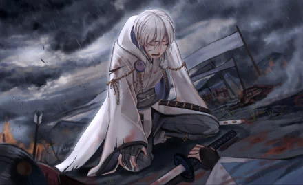 Tsurumaru Kuninaga Anime Touken Ranbu HD Desktop Wallpaper | Background Image