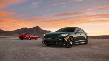 green car car Kia vehicle Kia Stinger HD Desktop Wallpaper | Background Image
