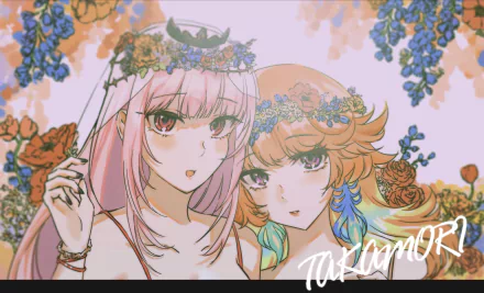 hololive Takanashi Kiara Mori Calliope Anime Virtual Youtuber HD Desktop Wallpaper | Background Image