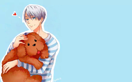 Victor Nikiforov Anime Yuri!!! on ICE HD Desktop Wallpaper | Background Image