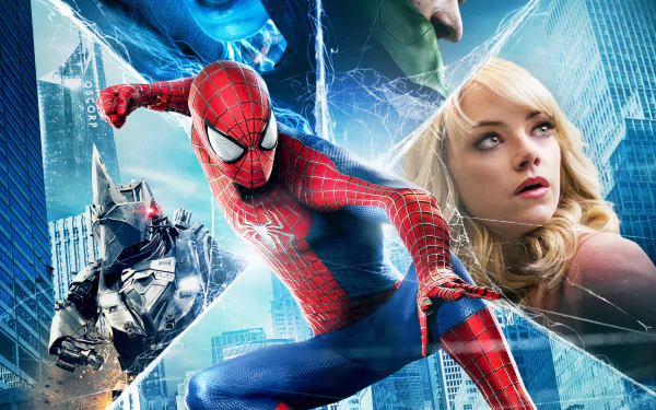 Rhino (Marvel Comics) Gwen Stacy spider man Emma Stone movie The Amazing Spider-Man 2 HD Desktop Wallpaper | Background Image