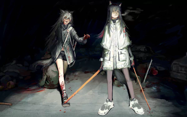 Texas (Arknights) Lappland (Arknights) video game Arknights HD Desktop Wallpaper | Background Image