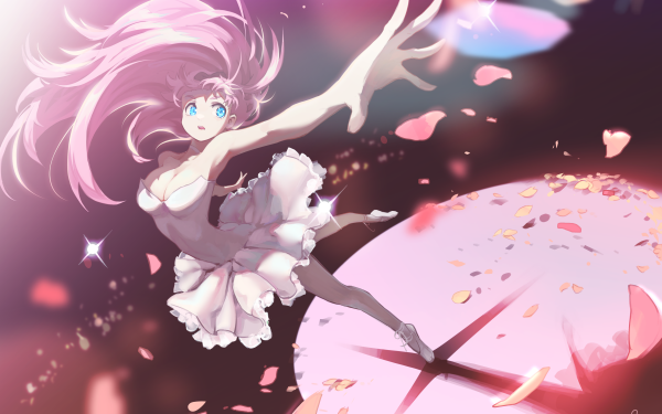 Anime Kaguya-sama: Love is War Kaguya-sama wa Kokurasetai Chika Fujiwara Pink Hair Blue Eyes Long Hair Ballerina HD Wallpaper | Background Image