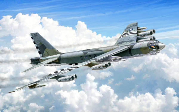 warplane aircraft strategic bomber military boeing b-52 stratofortress HD Desktop Wallpaper | Background Image