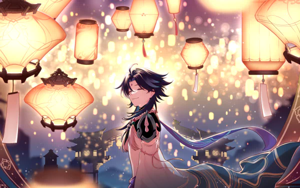 Lantern Rite (Genshin Impact) Xiao (Genshin Impact) video game Genshin Impact HD Desktop Wallpaper | Background Image