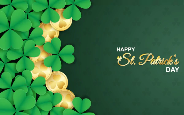 coin clover holiday St. Patrick's Day HD Desktop Wallpaper | Background Image