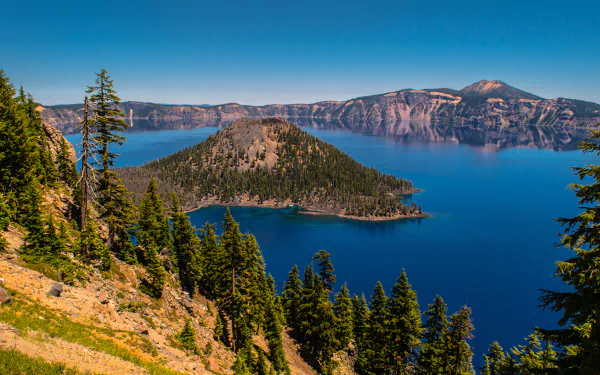  Crater Lake in south-central Oregon