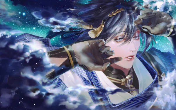 Mikazuki Munechika Anime Touken Ranbu HD Desktop Wallpaper | Background Image