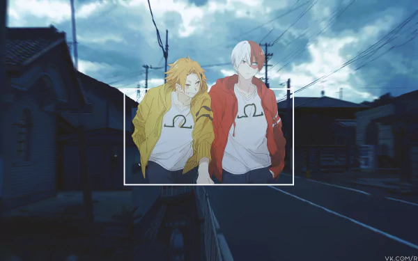 Denki Kaminari Shoto Todoroki Anime My Hero Academia picture-in-picture HD Desktop Wallpaper | Background Image