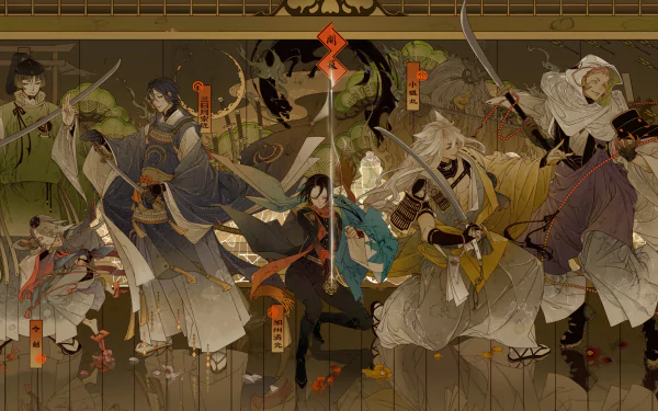 Yagen Toushirou Mikazuki Munechika Kogitsunemaru (Touken Ranbu) Iwatooshi (Touken Ranbu) Ishikirimaru (Touken Ranbu) Hirano Toushirou Anime Touken Ranbu HD Desktop Wallpaper | Background Image