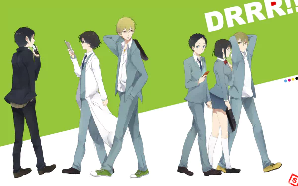 Shinra Kishitani Mikado Ryūgamine Masaomi Kida Anri Sonohara Shizuo Heiwajima Izaya Orihara Anime Durarara!! HD Desktop Wallpaper | Background Image