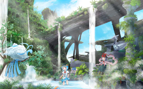 Touhou Pokemon Iku Nagae Altaria (Pokémon) Tenshi Hinanawi Anime crossover HD Desktop Wallpaper | Background Image