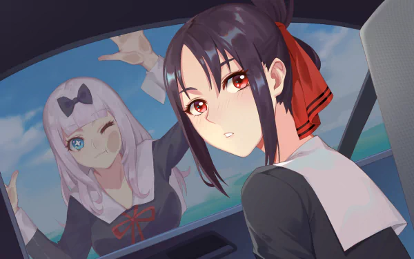 Chika Fujiwara Kaguya Shinomiya Anime Kaguya-sama: Love is War HD Desktop Wallpaper | Background Image