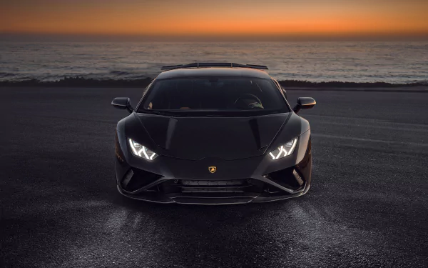 supercar black car car Lamborghini Lamborghini Huracan vehicle Lamborghini Huracan Evo HD Desktop Wallpaper | Background Image