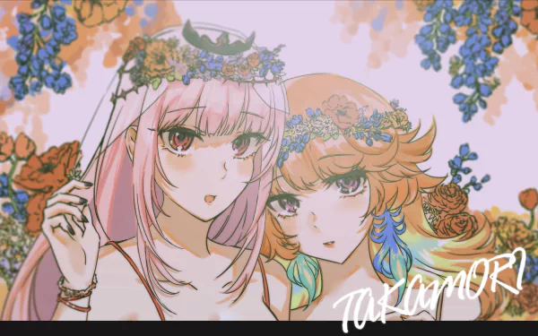 hololive Takanashi Kiara Mori Calliope Anime Virtual Youtuber HD Desktop Wallpaper | Background Image