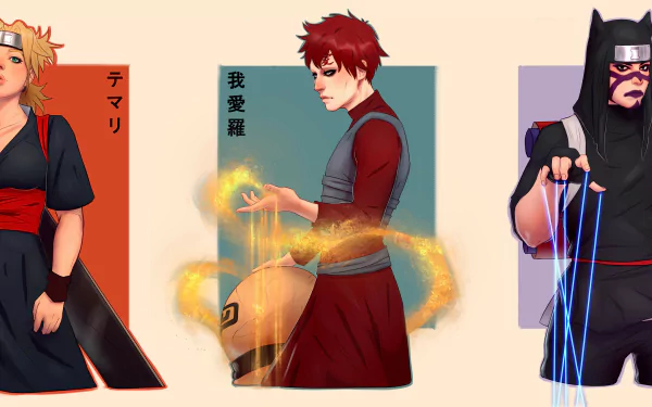 Kankurō (Naruto) Temari (Naruto) Gaara (Naruto) Anime Naruto HD Desktop Wallpaper | Background Image