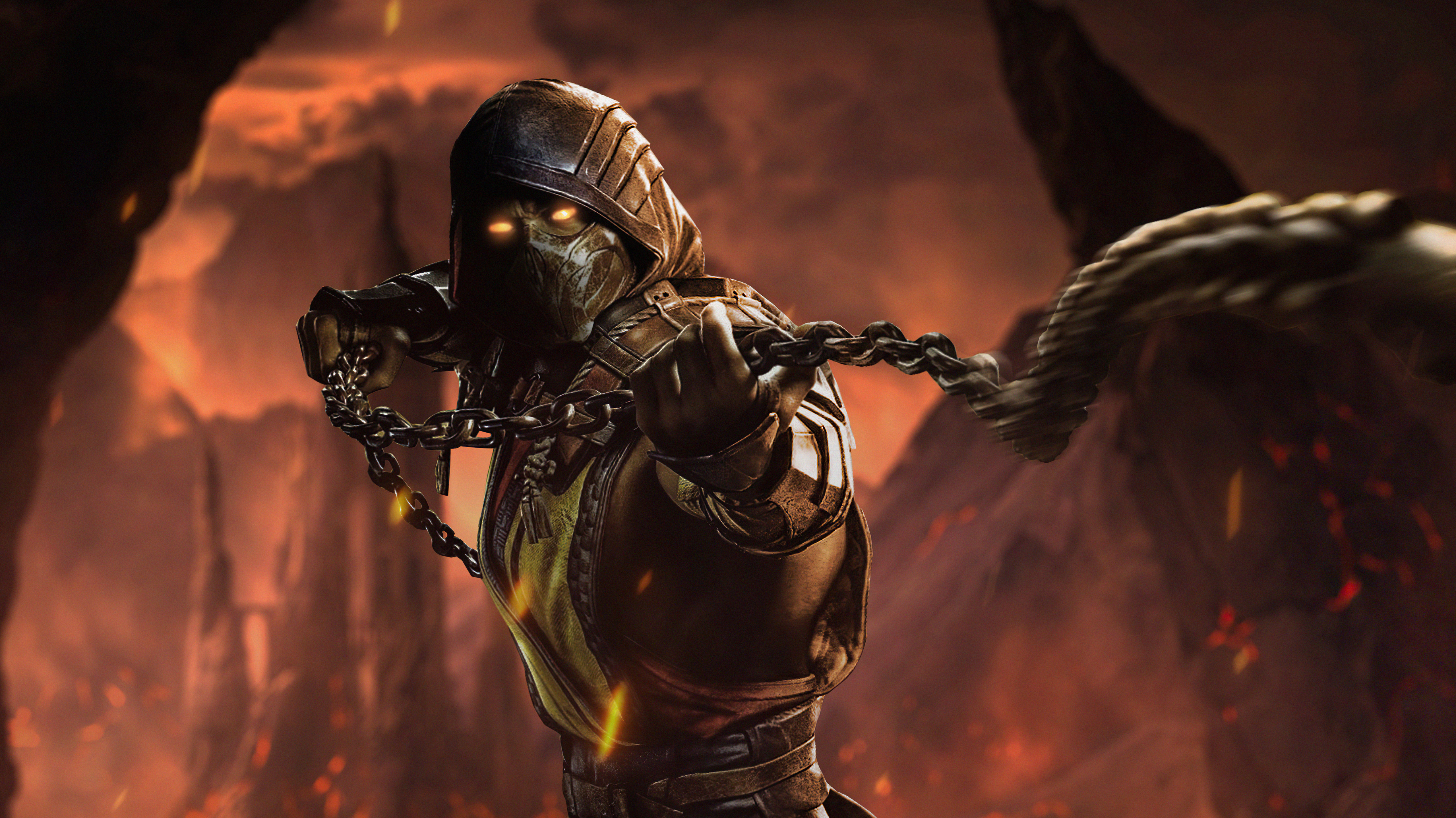 Scorpion Mortal Kombat X Wallpaper 4K PC Desktop 5130a