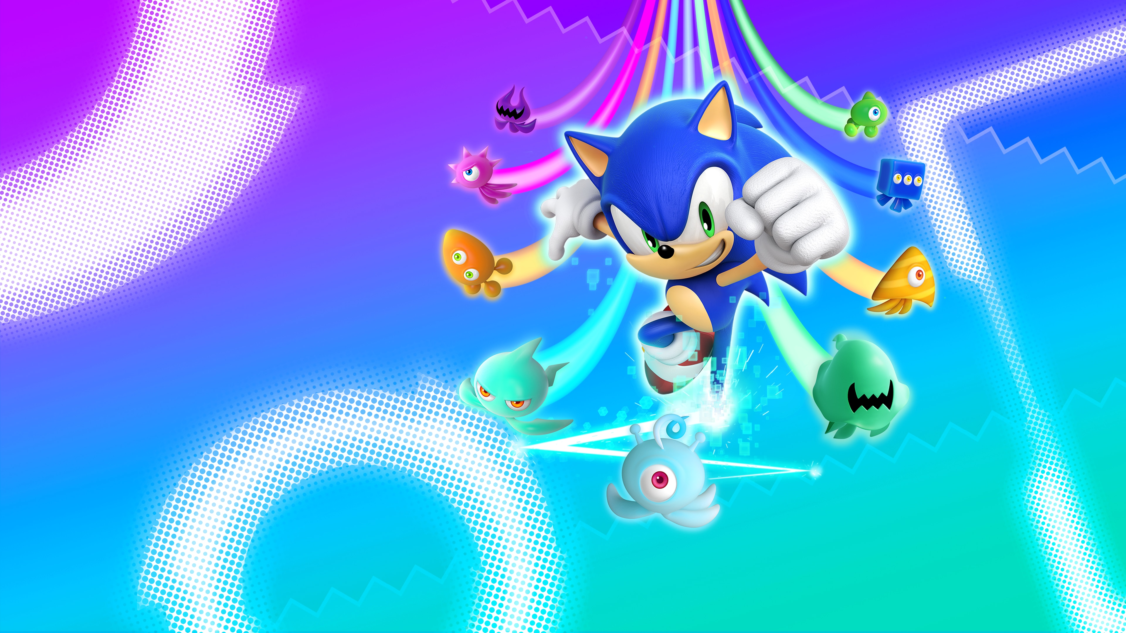 Download Hyper Sonic Colorful Background Wallpaper