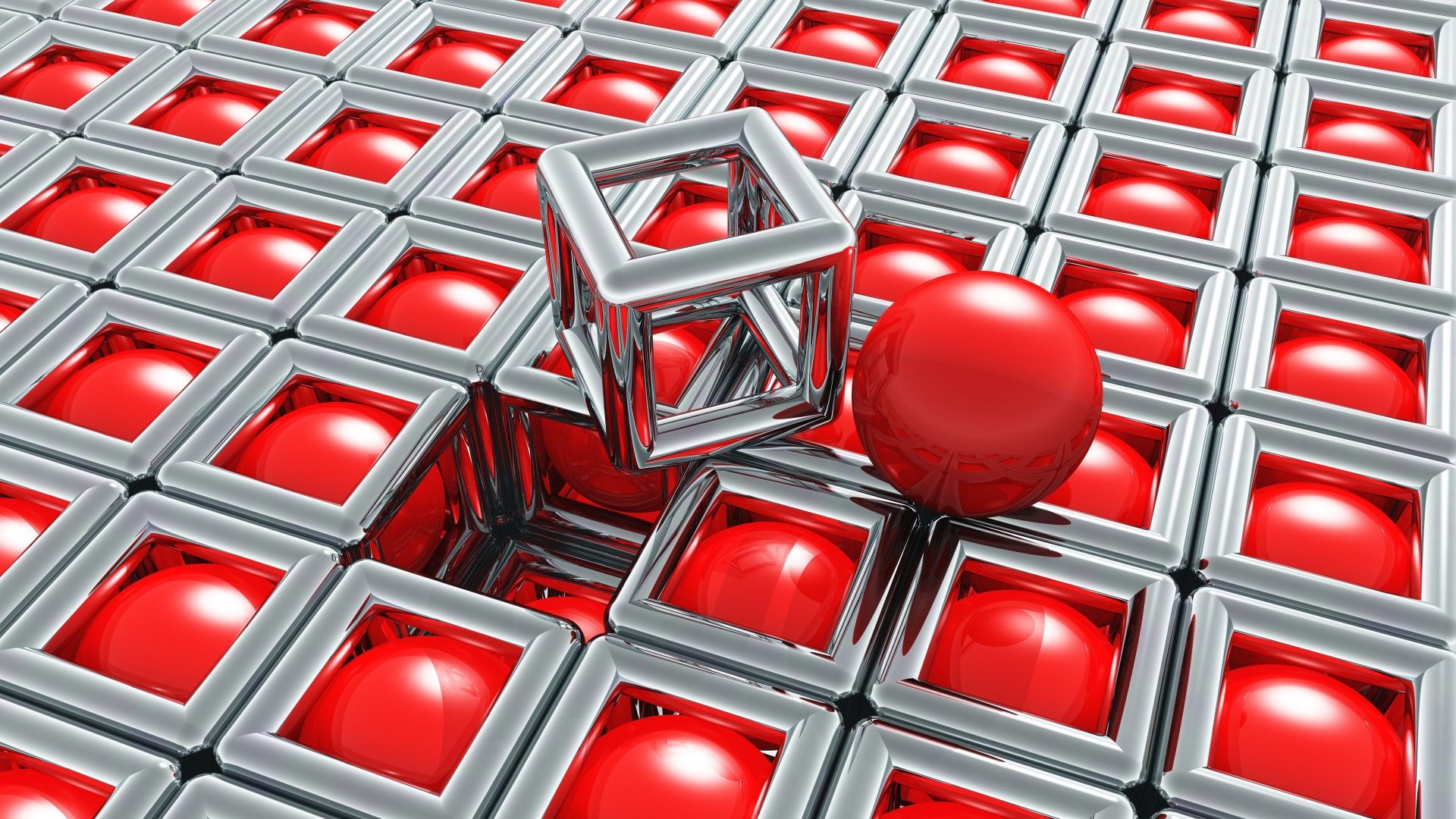 Download Ball Abstract Cube 4k Ultra HD Wallpaper