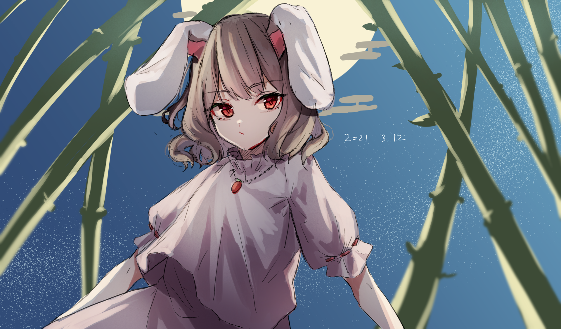 Download Tewi Inaba Anime Touhou HD Wallpaper by 藤原