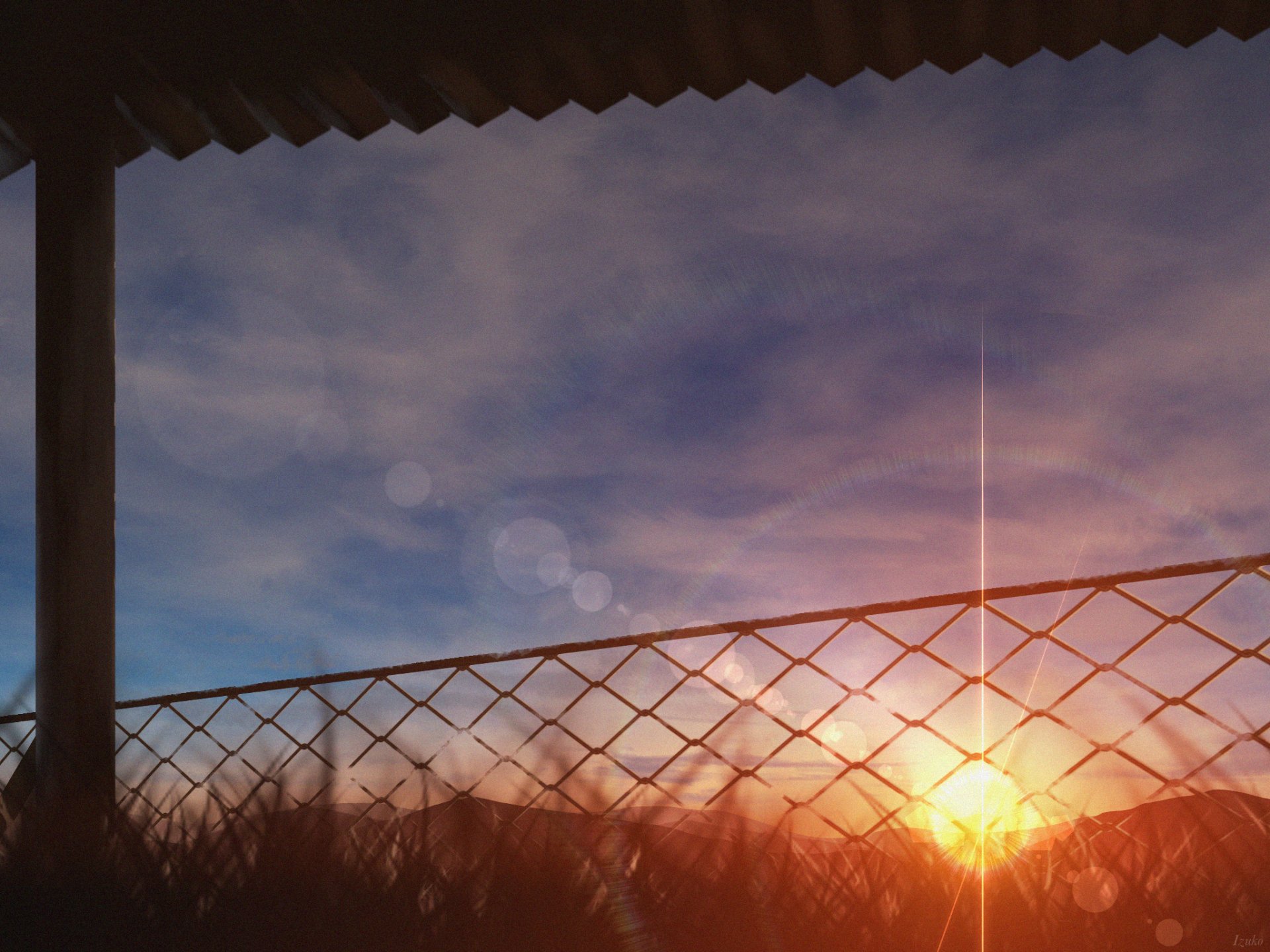 Download Sunset Anime Sky Anime Sunset Sky Anime HD Wallpaper by 伊豆狐(いずこ)