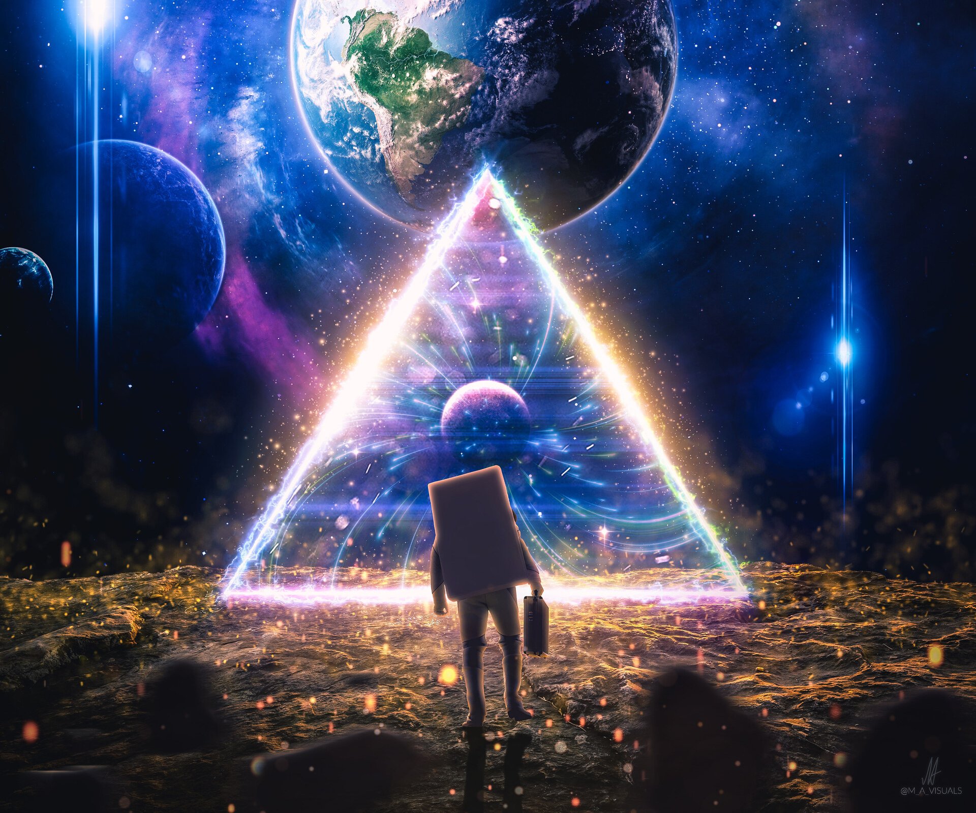 Download Sci Fi Astronaut Edit HD Wallpaper by Matej Antunović