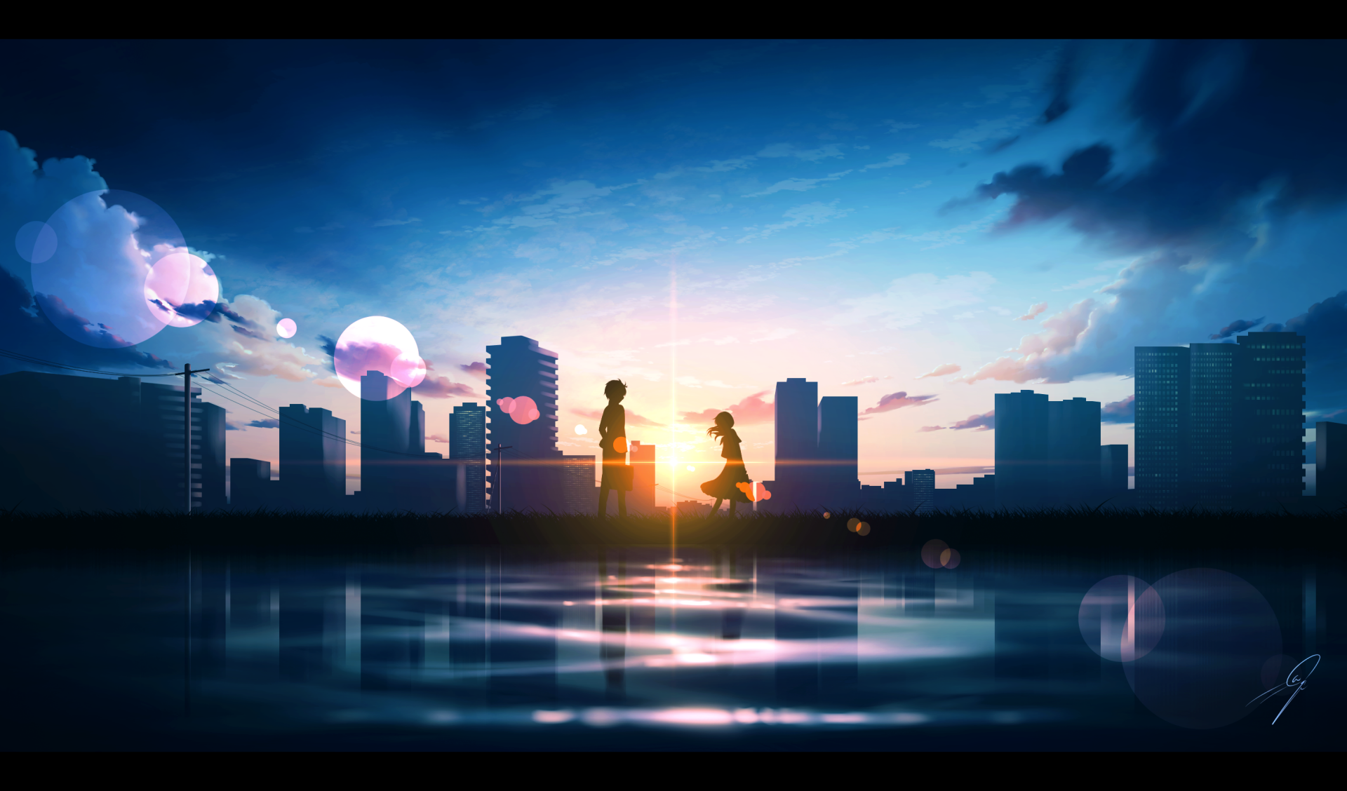 Anime City HD Wallpaper by Nengoro(ネんごろぅ)