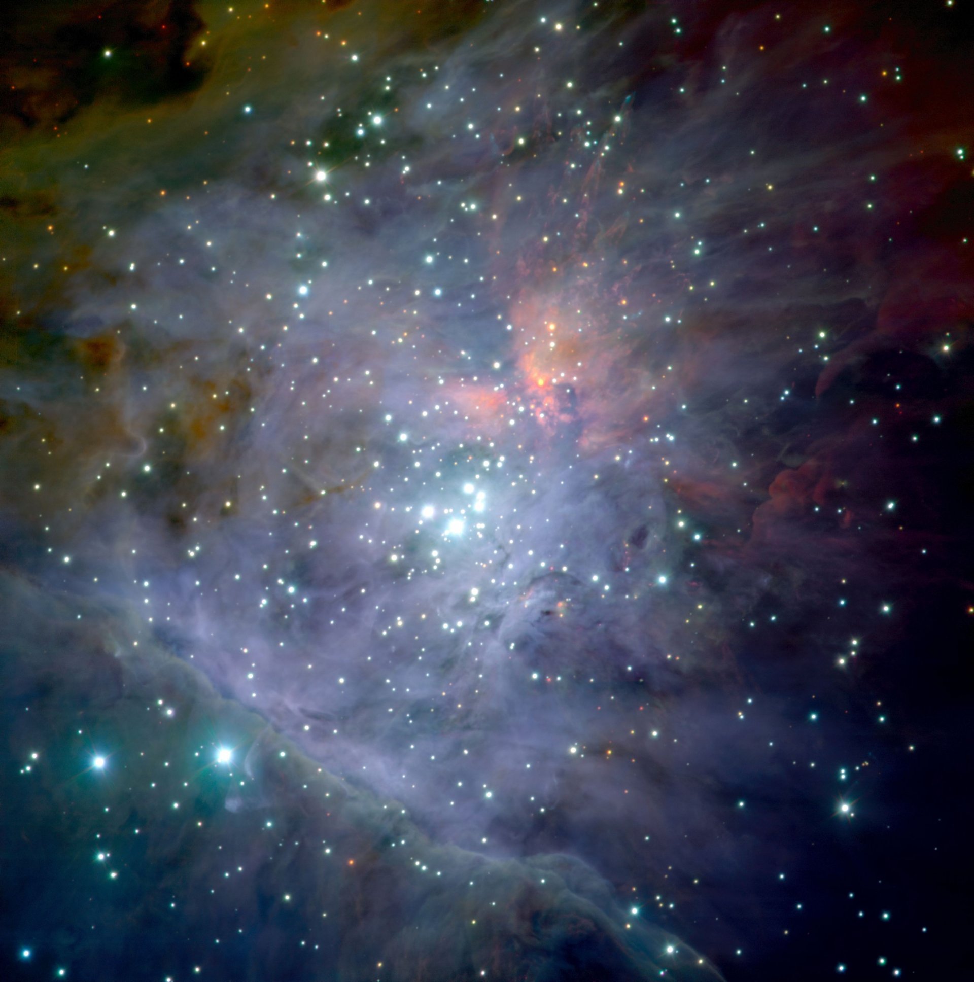 HD PC desktop wallpaper featuring a vibrant sci-fi nebula illuminated by countless bright stars against a deep cosmic backdrop.