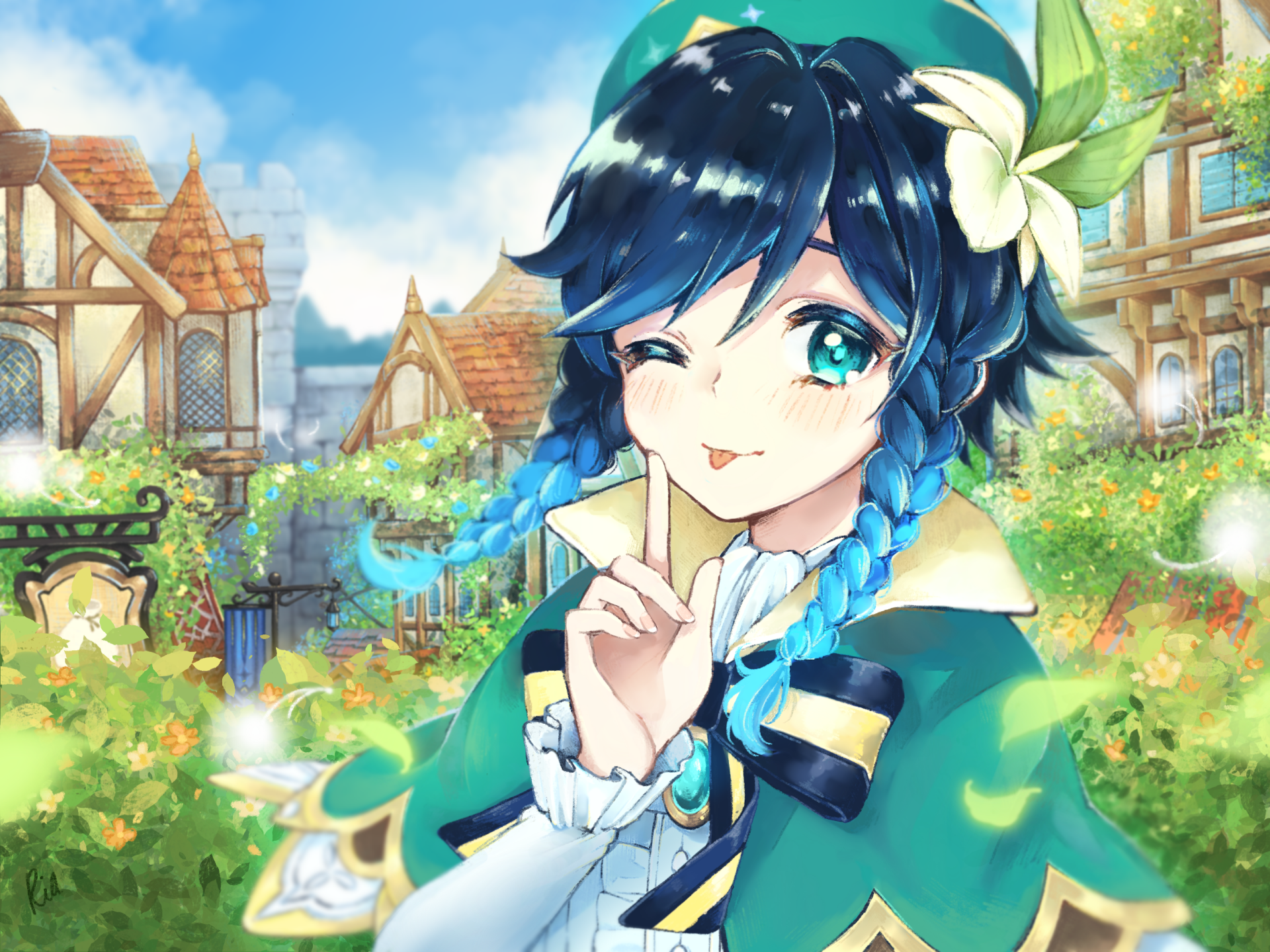 Download Wink Venti (Genshin Impact) Video Game Genshin Impact HD Wallpaper by Ria