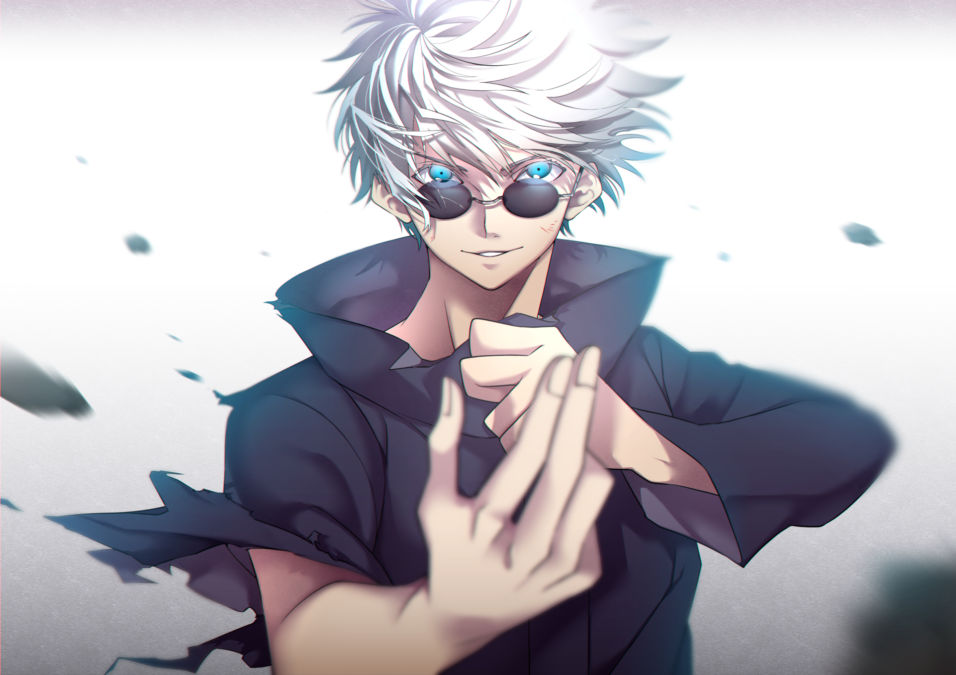 Download Glasses Blue Eyes White Hair Satoru Gojo Anime Jujutsu Kaisen HD  Wallpaper by SIBATO