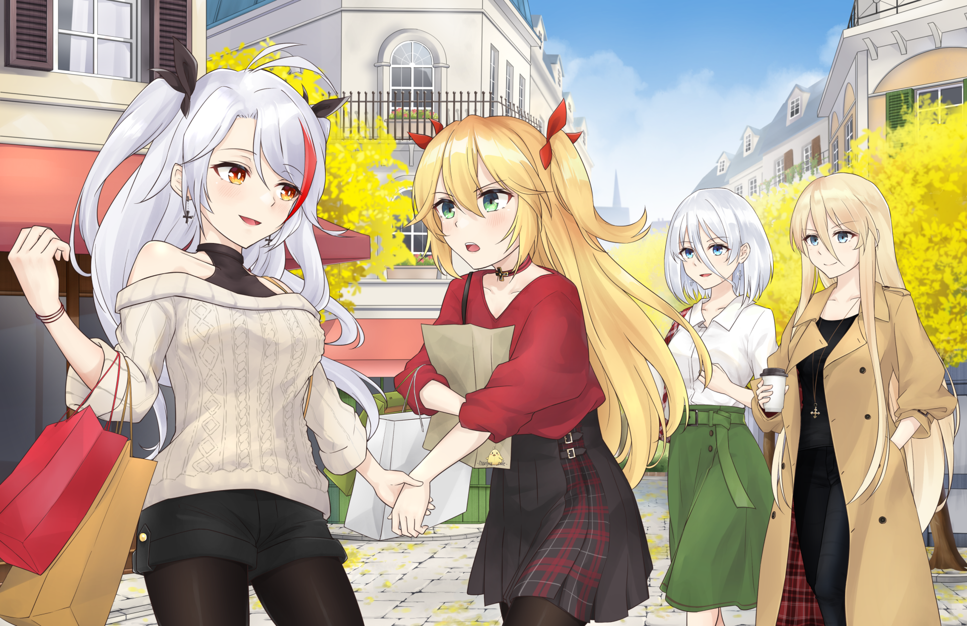 Download Bismarck (Azur Lane) Tirpitz (Azur Lane) Admiral Hipper (Azur Lane) Prinz Eugen (Azur Lane) Anime Azur Lane HD Wallpaper by つるぴー