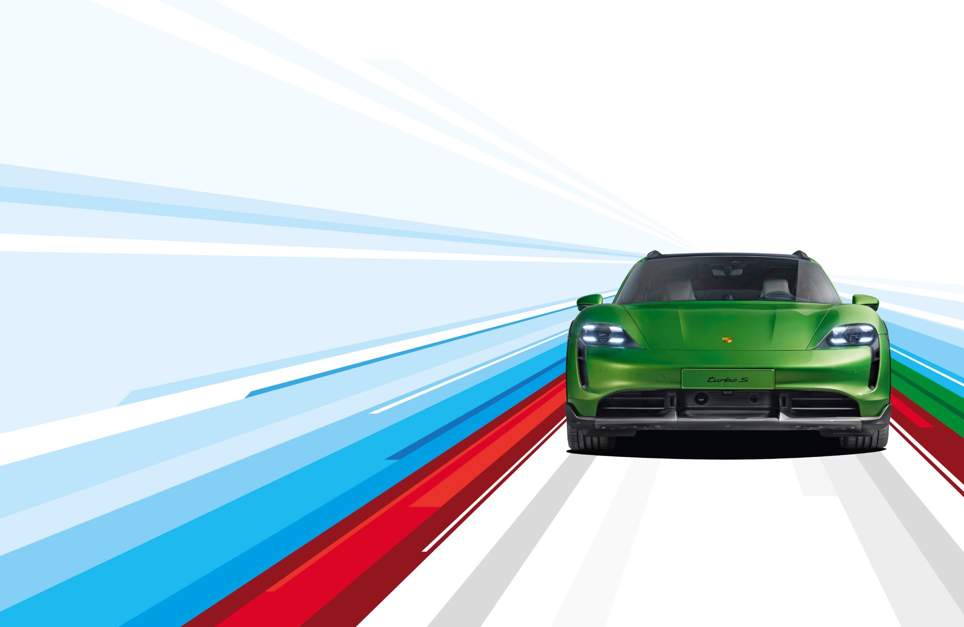 Download Green Car Porsche Porsche Taycan Car Vehicle Porsche Taycan Turbo S 4k Ultra HD Wallpaper