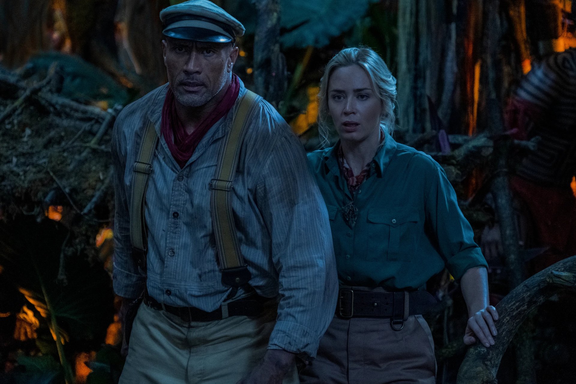 Download Emily Blunt Dwayne Johnson Movie Jungle Cruise HD Wallpaper