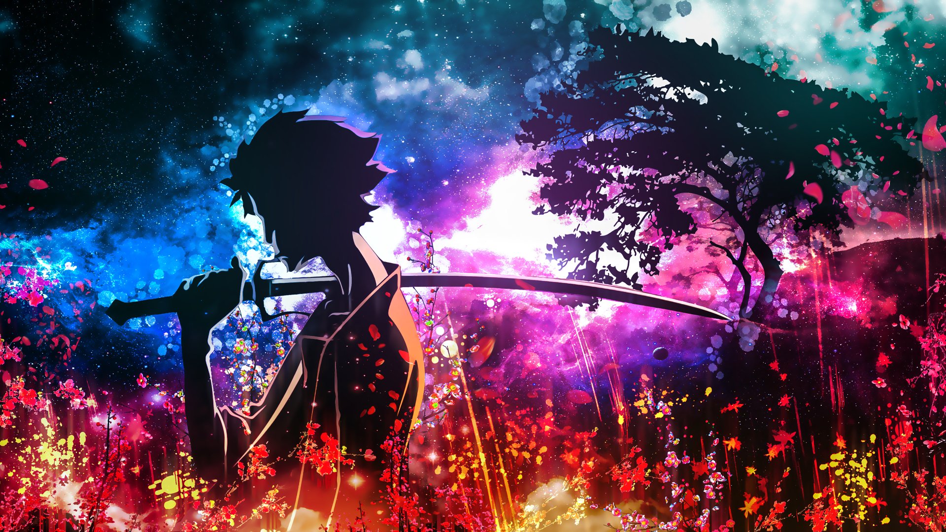 Samurai Champloo mugen colors rain 4k Ultra HD Wallpaper | Background