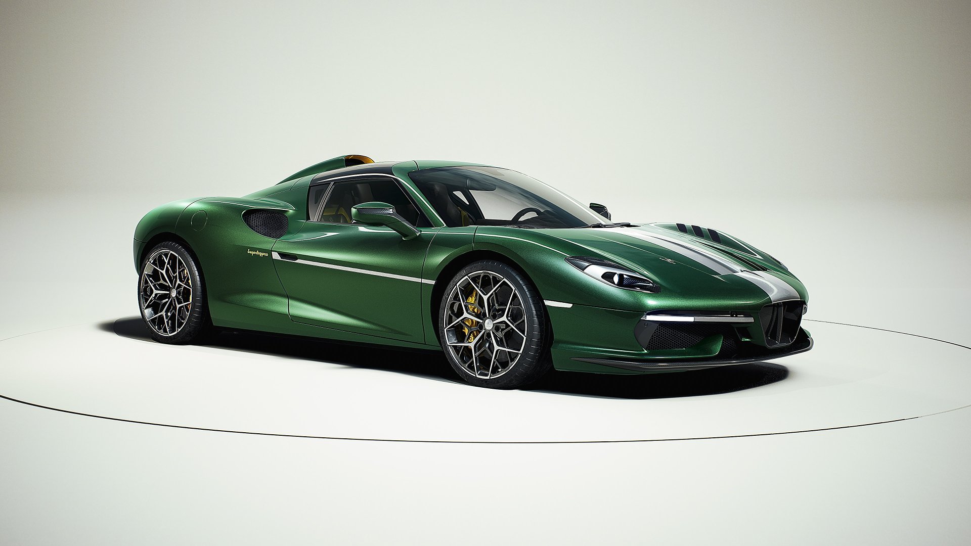 Download Supercar Green Car Car Vehicle Touring Arese RH95 4k Ultra HD Wallpaper