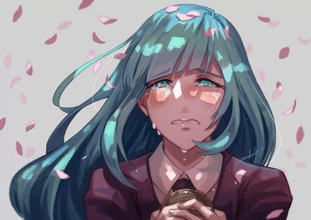 school uniform long hair blue eyes blue hair Kasumi Miwa Anime Jujutsu Kaisen HD Desktop Wallpaper | Background Image